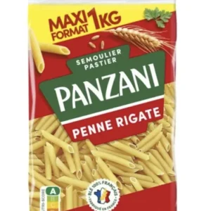 LOT DE 50 PÂTTES PENNE RIGATE PANZANI 1KG MAXI FORMAT